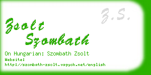 zsolt szombath business card